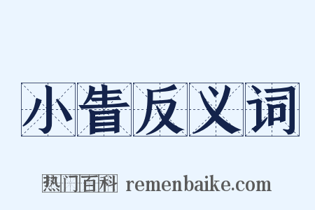 小眚反义词是什么意思的图片